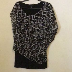 Black and beige blouse large